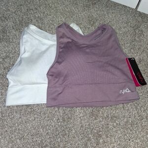 Ryka Mauve and White Sports Bras